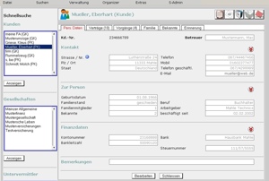 Brokertool Übersicht Kundendaten